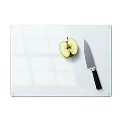 Tulup Planche à Découper Verre 60x52 cm Rectangulaire Transparente 1 pièce
