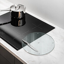 Tulup Planche à Découper Verre fi30 cm Ronde Transparente 1 pièce