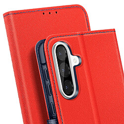 Acheter Avizar Étui Portefeuille pour Galaxy A37 en Similicuir Saffiano avec Support Vidéo Rouge