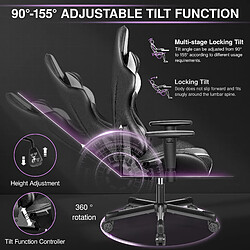 Avis ByteLike Fauteuil de gaming ergonomique - Noir et blanc