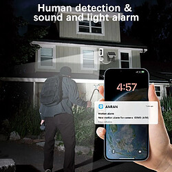 ANRAN 3G/4G LTE 2K Caméra de Surveillance Extérieure sans Fil Solaire+ Carte SIM+32Go Carte SD pas cher