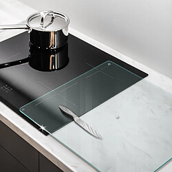 Tulup Planche à Découper Verre 60x52 cm Rectangulaire Transparente 1 pièce