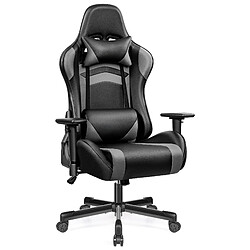 ByteLike Fauteuil de gaming ergonomique - Noir et gris