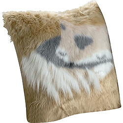 Les ateliers du linge Brushy renard - 40x40 cm - Beige pas cher