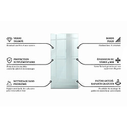 Acheter Tulup Plateau En Verre - 120x60 cm - Rectangulaire - Transparente - 1 pièce