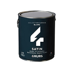 4murs Peinture Saphyr - Blanc - 2,5 L