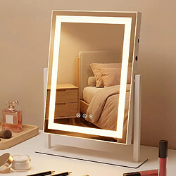 ZMH Miroir de maquillage Hollywood 30×40 cm avec 3 modes d'éclairage tactile