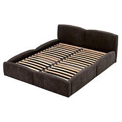 Bestmobilier Carla - lit coffre - 140x200 cm - velours texturé - sommier inclus