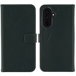 Selencia Étui portefeuille en cuir véritable pour Samsung Galaxy A37 (5G) - Vert