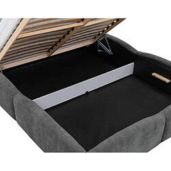 Avis Bestmobilier Carla - lit coffre - 140x200 cm - velours texturé - sommier inclus