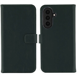 Selencia Étui portefeuille en cuir véritable pour Samsung Galaxy A57 (5G) - Vert