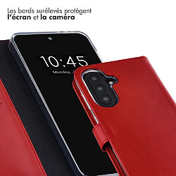 Acheter Selencia Étui portefeuille en cuir véritable pour Samsung Galaxy A57 (5G) - Rouge