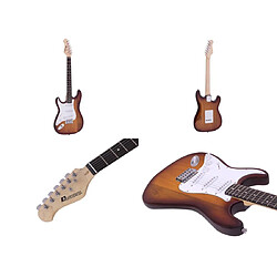 DIMAVERY ST-203 Guitare électrique gauche, sunburst (26211135)