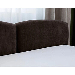 Bestmobilier Carla - lit coffre - 140x200 cm - velours texturé - sommier inclus pas cher