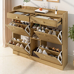 ByteLike Meuble à chaussures couleur bois naturel