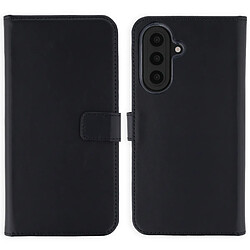 Selencia Étui portefeuille en cuir véritable pour Samsung Galaxy A57 (5G) - Noir