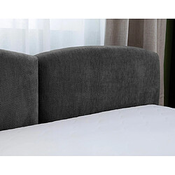 Bestmobilier Carla - lit coffre - 140x200 cm - velours texturé - sommier inclus pas cher