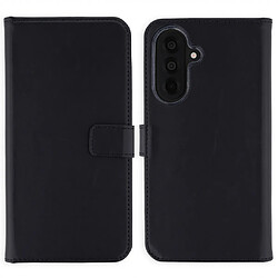 Selencia Étui portefeuille en cuir véritable pour Samsung Galaxy A37 (5G) - Noir