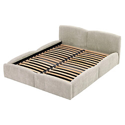Bestmobilier Carla - lit coffre - 140x200 cm - velours texturé - sommier inclus