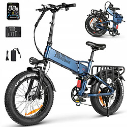 Vélo Électrique Pliable SAMEBIKE A02 PRO 500W 48V 15Ah 100km Pneus Gras 20×4" Shimano 7V