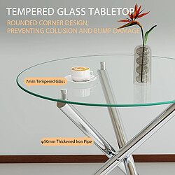ByteLike Table ronde en verre trempé pas cher