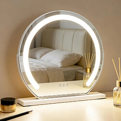 ZMH Miroir de maquillage Hollywood 40×35 cm miroir led tactile avec 3 modes d'éclairage