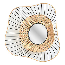 Future Home Miroir mural rotin et métal 55cm FSC