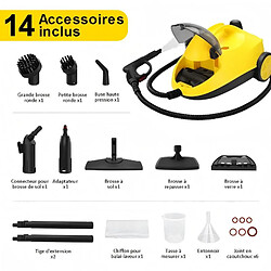 Acheter Nettoyeur Vapeur Puissant 2000W - 5 bars - 2L - 14 acc. - 40 min