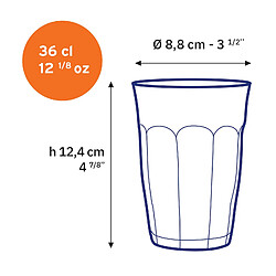 Avis Duralex Le Picardie - Verre à eau - Gris 36cl (Lot de 6)