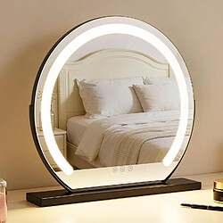 ZMH Miroir de maquillage Hollywood 40×35 cm miroir 3000K-6500K avec 3 modes d'éclairage