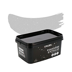 4murs Peinture Poussière d'étoiles - Athena - 2 L Peinture acrylique décorative mat gris plume Altaïr, monocouche et lavable, 2 L.