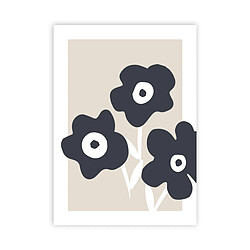 Future Home Affiche papier imprimé fleurs sans cadre