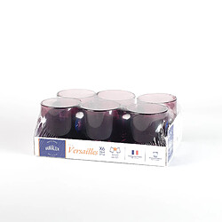 Duralex Versailles - Mug en verre Prune 26 cl (Lot de 6)