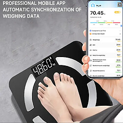 INF Pèse-personne intelligent rechargeable avec rétroéclairage LCD, Type-C 300mAH, Bluetooth 4 pas cher