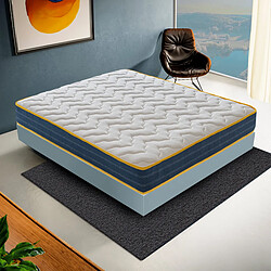Materassi&Doghe Matelas 80x200 cm Ressorts + Mousse Mémoire COLORADO pas cher
