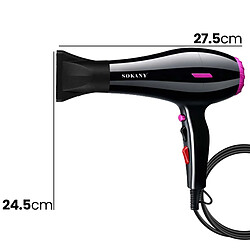 Acheter Sokany Sèche-Cheveux 2400W avec Air Chaud / Froid et Concentrateur Noir
