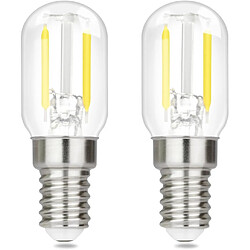 ZMH LED Vintage E14 T22 2w 6000k, Rétro Edison, Non Dimmable - Lot De 2