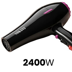 Sokany Sèche-Cheveux 2400W avec Air Chaud / Froid et Concentrateur Noir pas cher