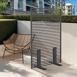 Idmarket PARAVENT EXT 150x80CM GRIS