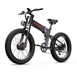 Dukawey Vélo Électrique pliable Double Moteur 2x1000W 48V17,5Ah, Autonomie 120KM, Vitesse 45 km/h
