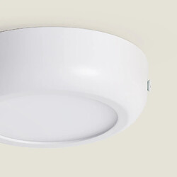 Ledkia Plafonnier LED Rond Métal Design White 6W Ø125 mm 6000K Blanc froid