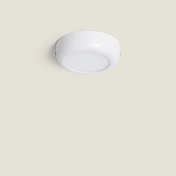 Ledkia Plafonnier LED Rond Métal Design White 6W Ø125 mm 6000K Blanc froid