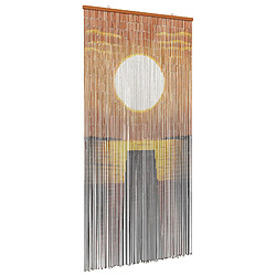 vidaXL Rideau de porte anti-insectes multicolore 200 x 100 cm Bambou