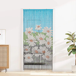 vidaXL Rideau de porte anti-insectes multicolore 200 x 100 cm Bambou