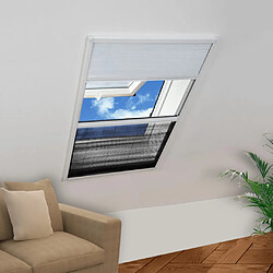 vidaXL Moustiquaire plissée pour fenêtre 160 x 80 cm avec store occultant