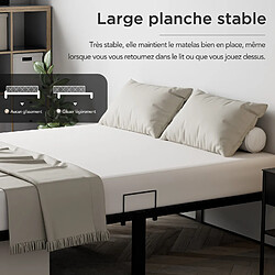 Avis HOMAVO Cadre de lit métal 160x200 cm - Noir