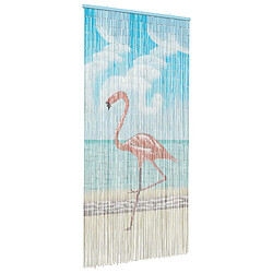 vidaXL Rideau de porte anti-insectes multicolore 200 x 100 cm Bambou