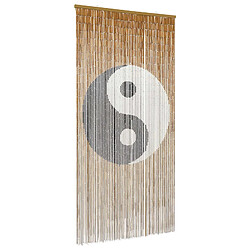 vidaXL Rideau de porte anti-insectes multicolore 200 x 100 cm Bambou