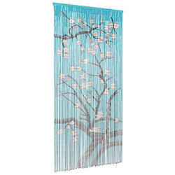 vidaXL Rideau de porte anti-insectes multicolore 200 x 100 cm Bambou