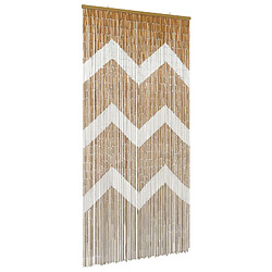 vidaXL Rideau de porte anti-insectes multicolore 200 x 100 cm Bambou